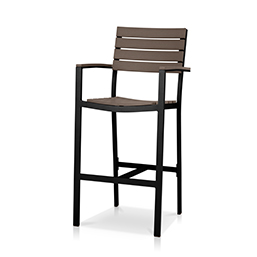 Bar Arm Chair Tex Black / Gray